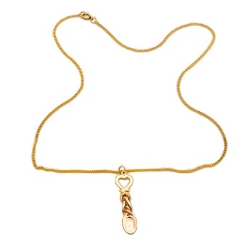 9ct 2-tone gold Clogau Lovespoon Pendant with chain